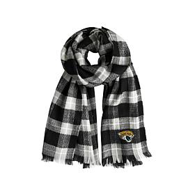 Officially Licensed NFL Plaid Blanket Scarf - Jacksonville Jaguars 