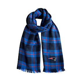 Officially Licensed NFL Plaid Blanket Scarf - New England Patriots 