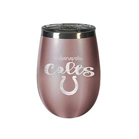 Officially Licensed NFL Rose Gold Wine Tumbler - Indianapolis Colts
