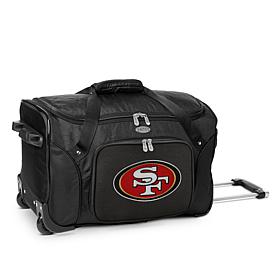 Officially Licensed NFL San Francisco 49ers 22" Wheeled Duffel Bag