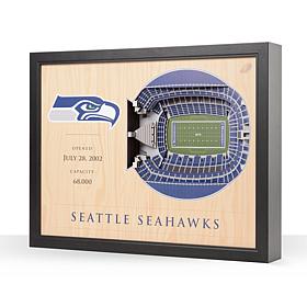 Officially Licensed NFL Seattle Seahawks StadiumView 3D Wall Art