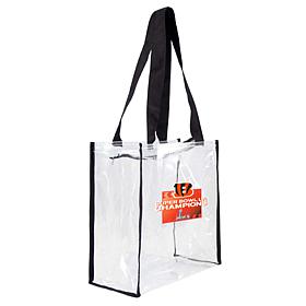 Officially Licensed NFL Super Bowl 56 Champs Bengals Clear Square Tote