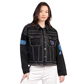 Officially Licensed NFL Women's Denim Studded Jacket by Glll