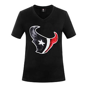 Officially Licensed NFL Women's Sequin Logo Tee from Fabgating by Cucé