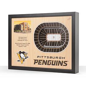 Officially Licensed NHL 25-Layer 3-D Wall Art - Pittsburgh Penguins