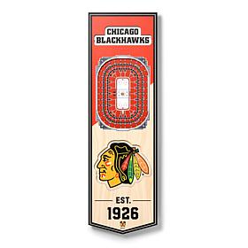 Officially Licensed NHL 6" x 19" 3D Stadium Banner- Chicago Blackhawks