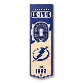 Officially Licensed NHL 6 x 19 3D Stadium Banner - Tampa Bay Lightning