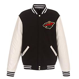 Officially Licensed NHL Minnesota Wild Unisex Fleece Leather Jacket