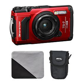 OM SYSTEM Tough TG-7 Digital Camera Bundle