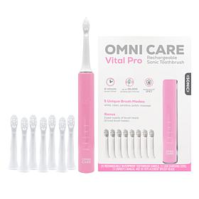 Omni Care Deluxe Sonic Toothbrush with 8 Brush Heads