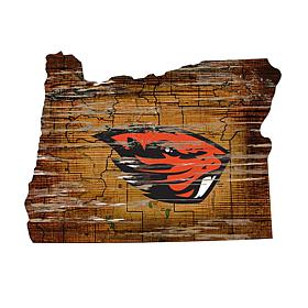 Oregon State Distressed State with Logo