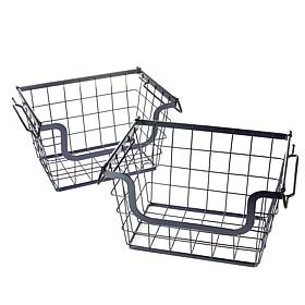 Origami 2-pack Metal Stacking Baskets