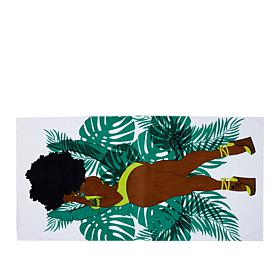 Pardon My Fro 100% Cotton Printed Beach Towel