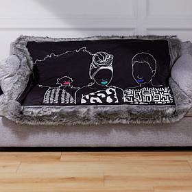 Pardon My Fro 50" x 60" Mahogany Black Faux Fur Throw