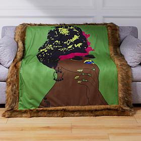 Pardon My Fro 50" x 60" Mood Faux Fur Throw