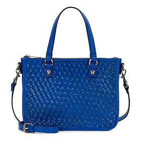 Patricia Nash Brenna Woven Leather Satchel