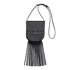 Patricia Nash Cella Suede Leather Fringe Crossbody Bag