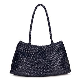 Patricia Nash Cheri Woven Leather Satchel Handbag