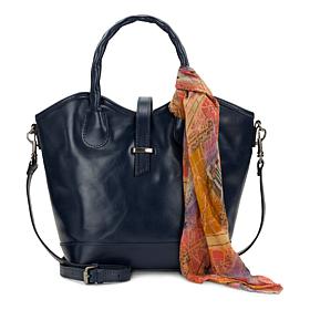 Patricia Nash Mina Satchel With Scarf & Crossbody Strap