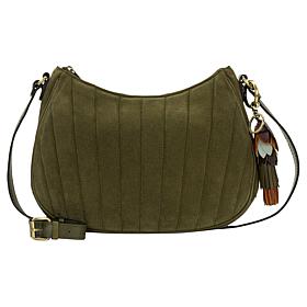 Patricia Nash Sascha Leather Hobo Bag with Flower Tassel