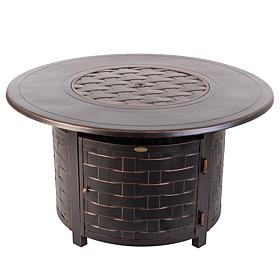 Perissa Woven Round Aluminum LPG Fire Pit