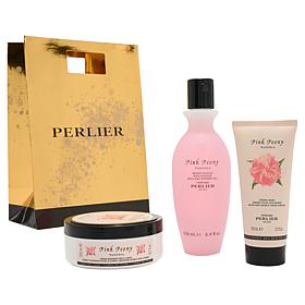 Perlier Pink Peony 3-piece Kit with Gift Bag