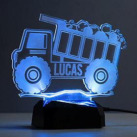 Personalized Acrylic Dump Truck LED Nightlight