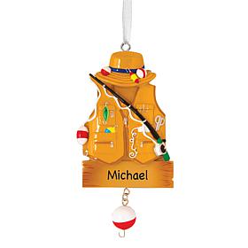 Personalized Fishing Vest Ornament