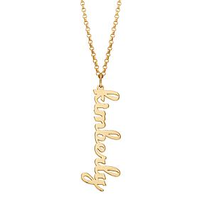 Personalized Name Pendant with 18" Rolo-Link Chain