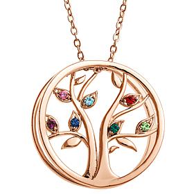 Personalized Simulated Birthstone Tree of Life Necklace