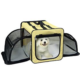 Pet Life Extra-Large Expandable Collapsible Travel Pet Dog Crate