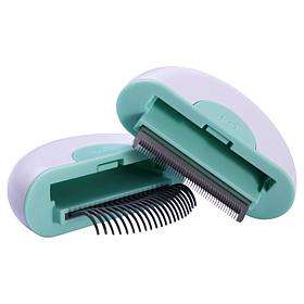 Pet Life LYNX 2-in-1 Travel Connecting Grooming Pet Comb and Deshedder