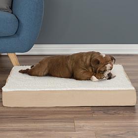 PETMAKER Orthopedic Sherpa Top Pet Bed - 30" x 20-1/2"