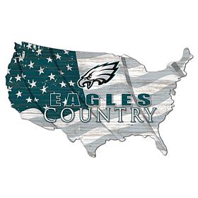 Philadelphia Eagles USA Shape Flag Cutout 