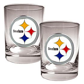 Pittsburgh Steelers 2pc Rocks Glass Set