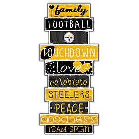 Pittsburgh Steelers Celebrations Stack 24" Sign 