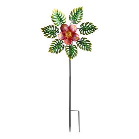 Plow & Hearth 43" Tropical Leaves Wind Spinner