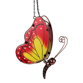 Plow & Hearth Solar Hanging Butterfly Garden Decor