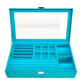 Prestige™ Anti-Tarnish Croco-Embossed "Everything-in-1" Jewelry Box