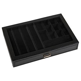 Prestige™ Croco-Embossed Single Drawer Jewelry Box - 16-Compartment