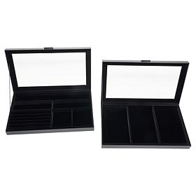 Prestige™ Set of 2 Large Stackable Jewelry Boxes - Croco Embossed