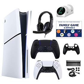 PS5 Slim Console with Extra DualSense, Accessories Kit & Voucher