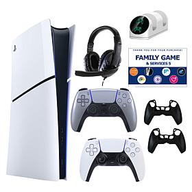PS5 Slim Digital Console with Extra DualSense, Accessories & Voucher