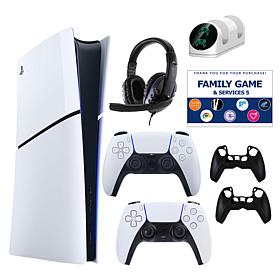 PS5 Slim Digital Console with Extra DualSense, Accessories & Voucher