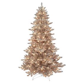 Puleo International 6.5' Pre-lit Royal Majestic Spruce Rose Gold Tree 