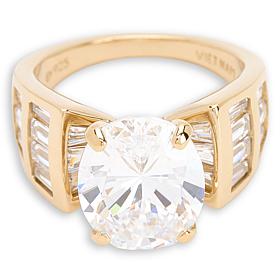 Radiance by Absolute™ 16.42ctw Oval Solitaire with Baguettes Ring