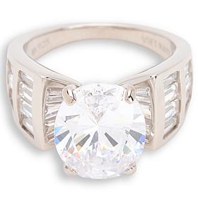 Radiance by Absolute™ 16.42ctw Oval Solitaire with Baguettes Ring