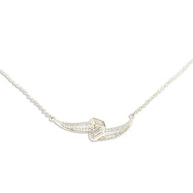 Radiance by Absolute 1.67ctw CZ Emerald Bypass Pendant Necklace