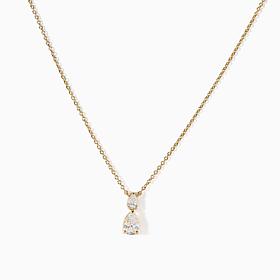 Radiance by Absolute™ 2-Stone CZ Drop Necklace 