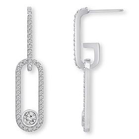 Radiance by Absolute™ 2.36ctw Pavé Paperclip Drop Earrings